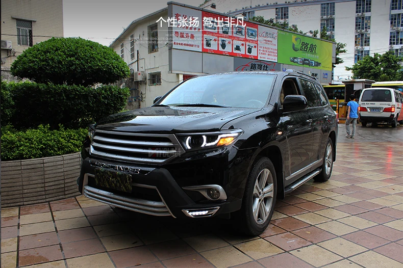 AKD автомобильный Стайлинг для фары Toyota Highlander 2012 Highlander светодиодный DRL Hid головной фонарь Angel Eye Bi Xenon аксессуары