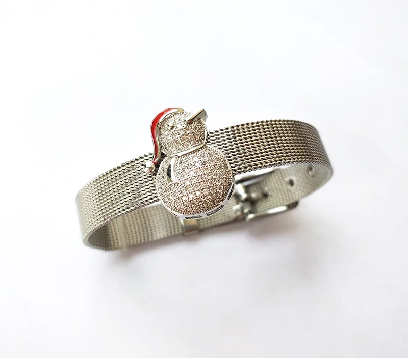 Браслет в форме снеговика браслет виде ремня из кубического циркония 5 шт. |