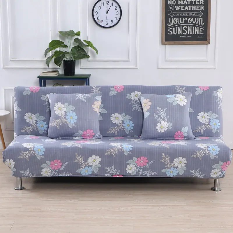 Покрывало для дивана эластичное с цветочным принтом без подлокотника|Чехлы