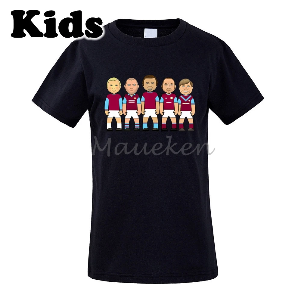Детская футболка с надписью West legend Bobby Moore Tony Cottee Paolo Ham Di Canio Billy Bonds Trevor Brooking Julian Dicks