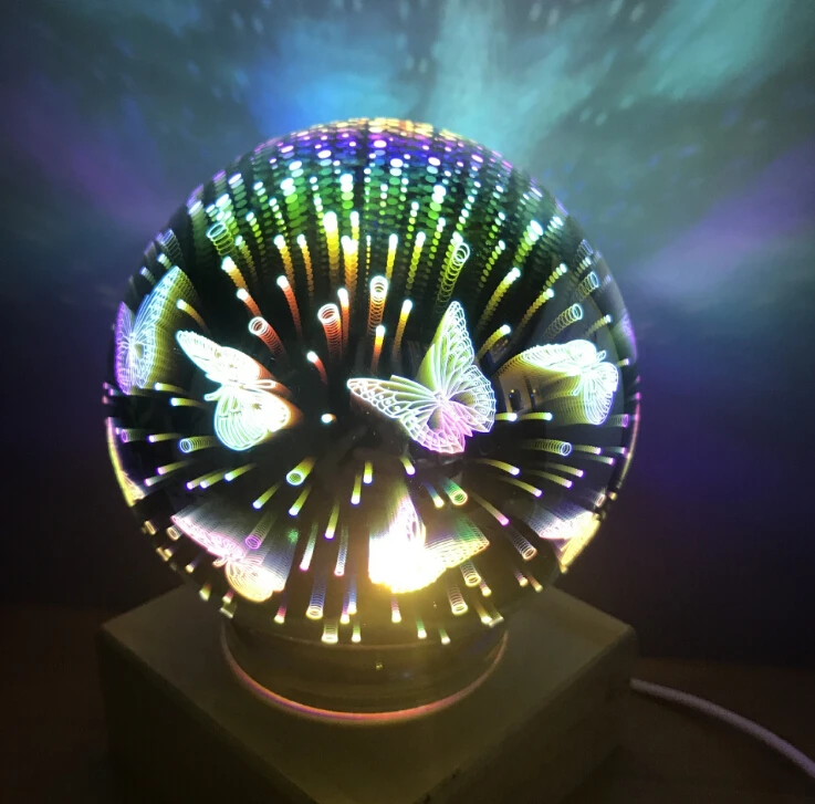 

Magic Ball Colorful glass ball lamp 3d Starry Sky Night light USB power For kids Bedroom Decoration Christmas light gifts