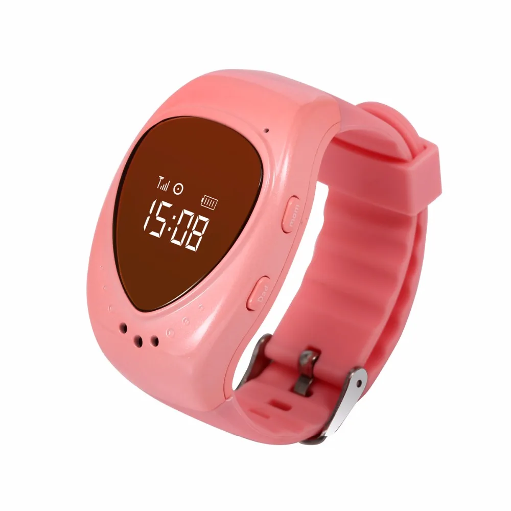 Лучший 2 Цвет Синий/Розовый Мини дети GPS часы смарт трекер телефон gps браслет google map