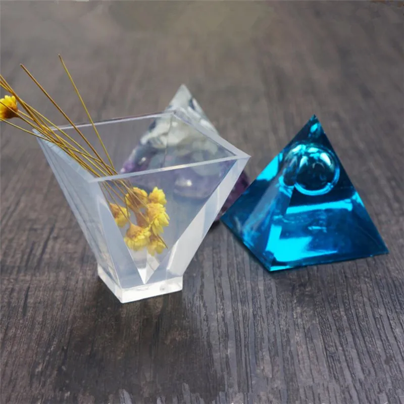 

Silicone Mold 60*60*60mm Pyramid charms pendant Resin Silicone Mould handmade crystal Jewelry Making epoxy resin molds