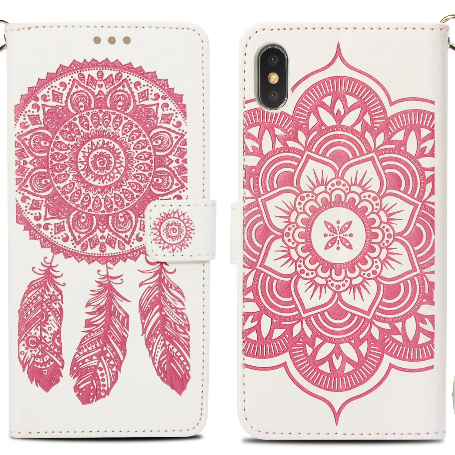 Flip Cases - Luxury Retro Printing Campanula Flower PU Leather case Wallet Stand Cover for APPLE IPHONE 6 7 8 X XS | Мобильные