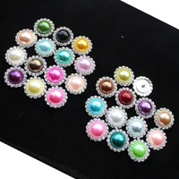 hot shank rhinestone buttons round 21mm estseller 10pcs white color round rhinestone butttons sewing accessories colour holes