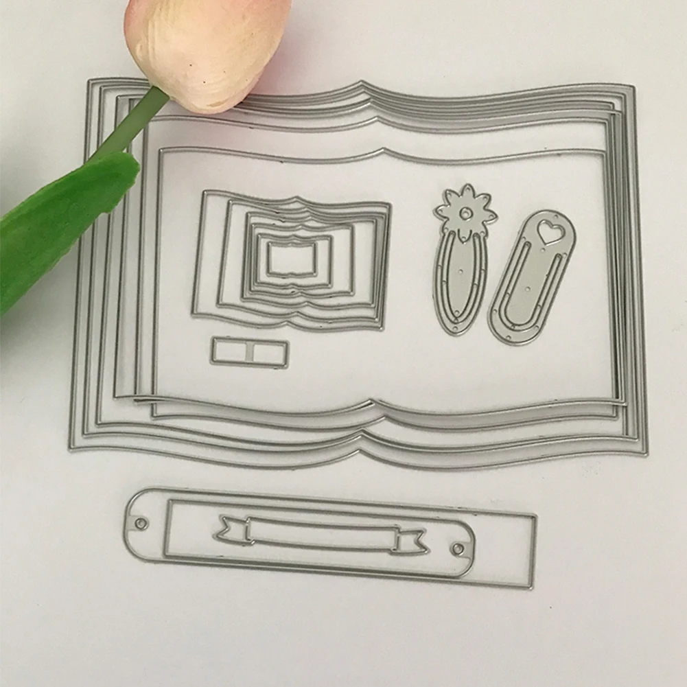 Новый 15 см x 10 8 книжная страница металлические режущие штампы DIY бумажные
