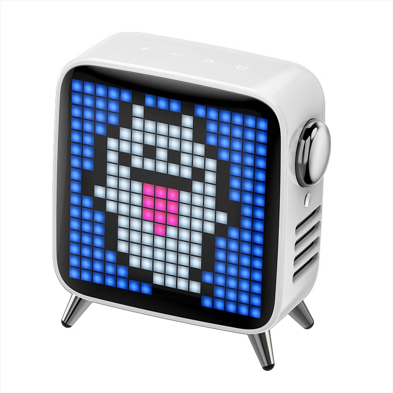 Белый Divoom Tivoo Max Pixel Art Bluetooth беспроводной динамик с 2,1 аудио системой 40 Вт Выход тяжелый бас приложение управление для IOS и Android - Цвет: Белый