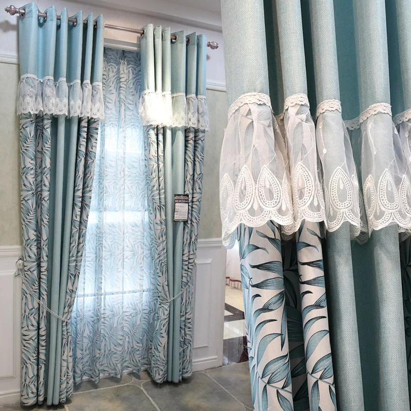 Шторы для гостиной современный садовый стиль кружевные шторы 2 шт./партия