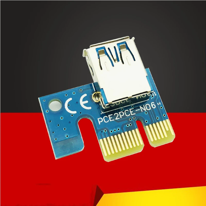 

HighSpeed USB3.0 Port PCI-E1X PCIe PCI Express 1x Extender Riser Card Adapter For Mining