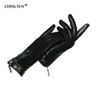 Теплые женские перчатки нубук кожа Натуральная кожа перчатки молния украсить зима Новая овчина из натуральной шерсти выстроились Леди варежки