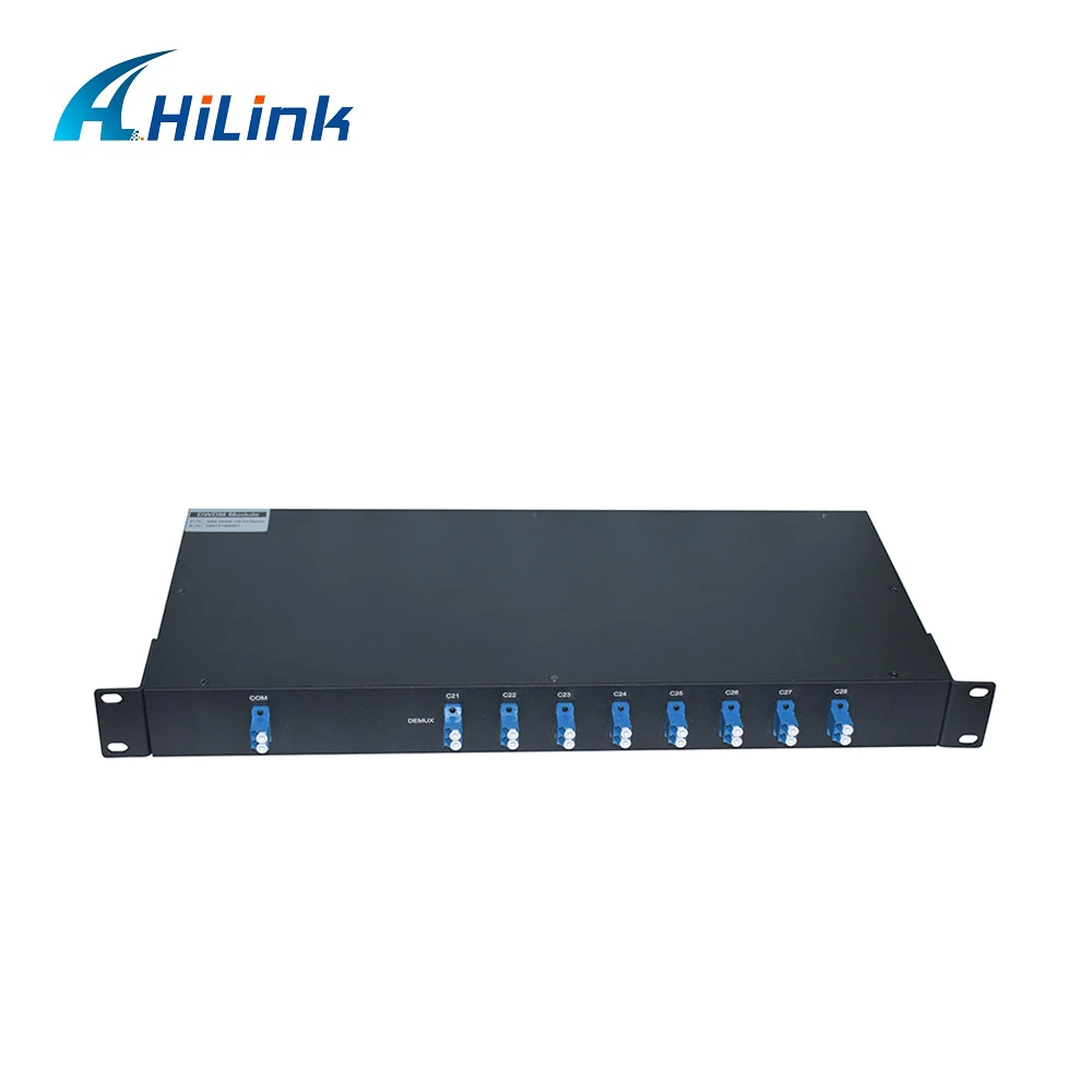 Бесплатная доставка от DHL! 1U стойка для монтажа ITU 100GHz Grid Single Fiber LC/UPC C21-C28 8CH DWDM Mux/Demux