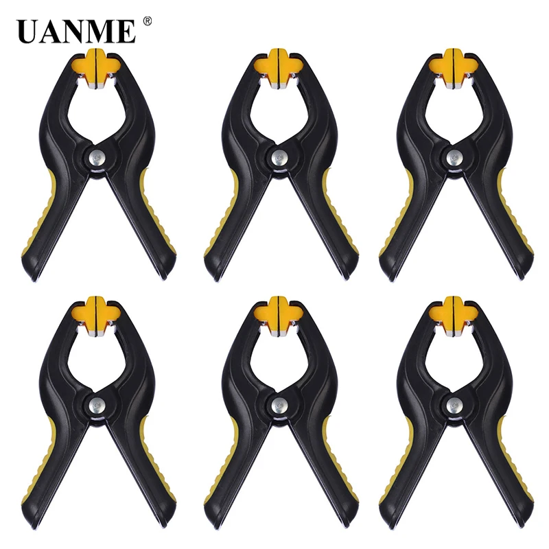UANME 3,3 дюймов сверхпрочные пластиковые нейлоновые пружинные зажимы зажим для открывания челюсти ремесло фото зажим для DIY Деревообрабатывающие инструменты