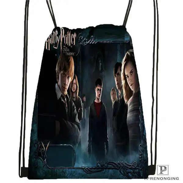 Drawstring Backpack Custom harry_potter_artwork_@ 1 походная сумка на шнурке Cute Daypack Kids Satchel(черная спинка) 31x40 cm#2018611-24 - Цвет: Drawstring Backpack