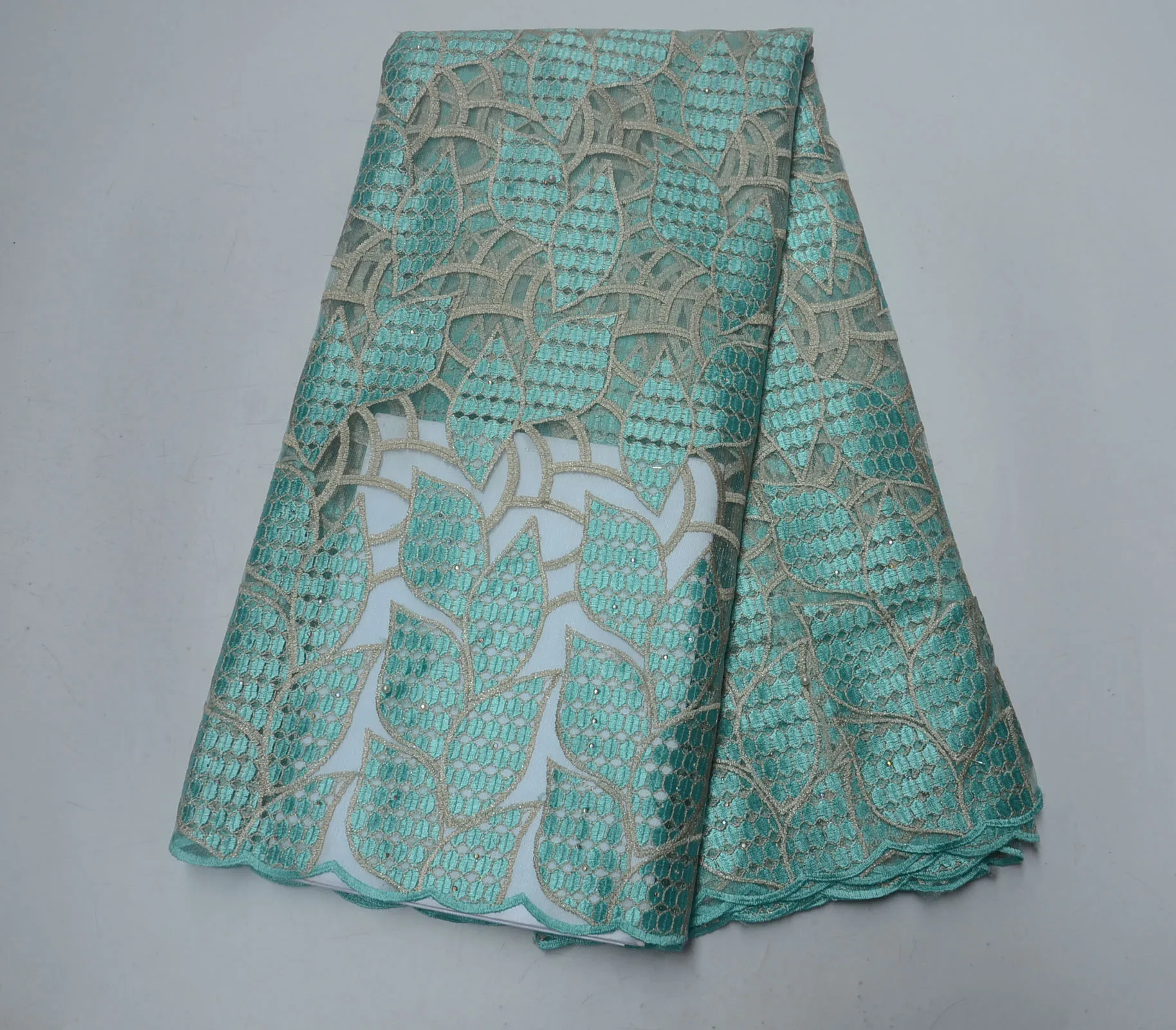 

African lace Florals Embroidery 120 cm width fabric for Bridal sold by the 5Yard
