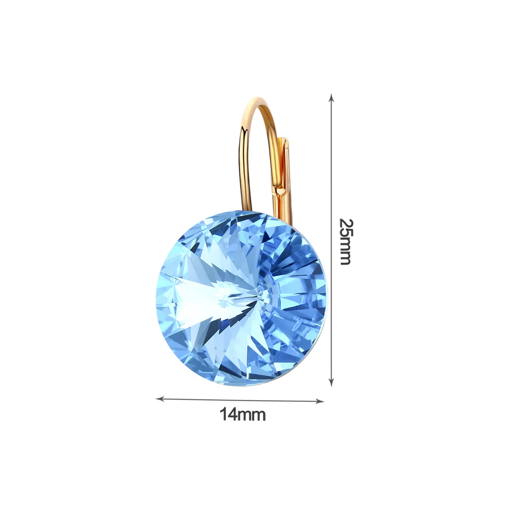 100% Австрия 18K позолоченные хрустальные серьги подвески Италина Ригант|earrings