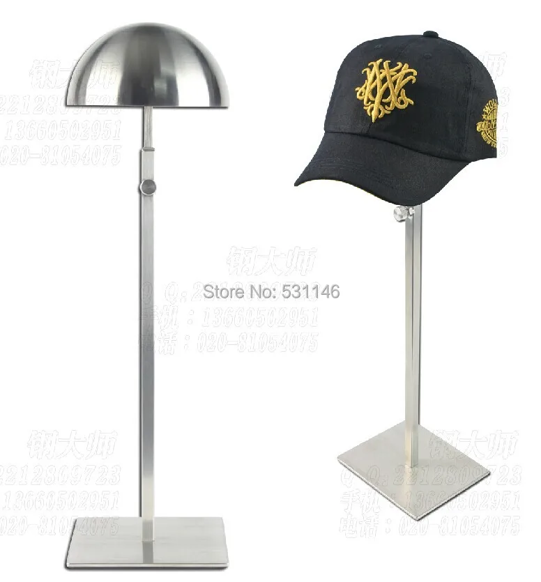 Бесплатная доставка Матовая нержавеющая сталь шляпа &amp парик крышка стенд holer