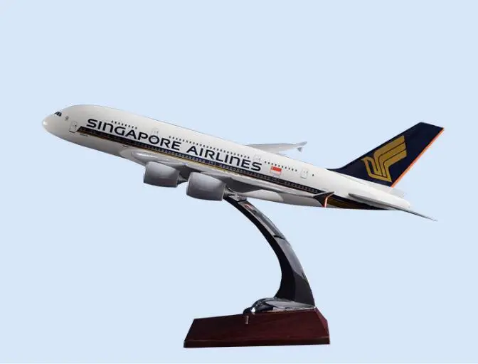 45 см Смола Singapore Airlines/Таиланд Airl Airbus A380 модель самолета Стенд Модель Коллекция для