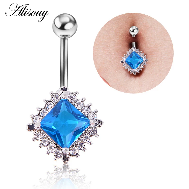 Женское кольцо на пупке Alisouy пирсинг из фианита пупка ювелирное изделие