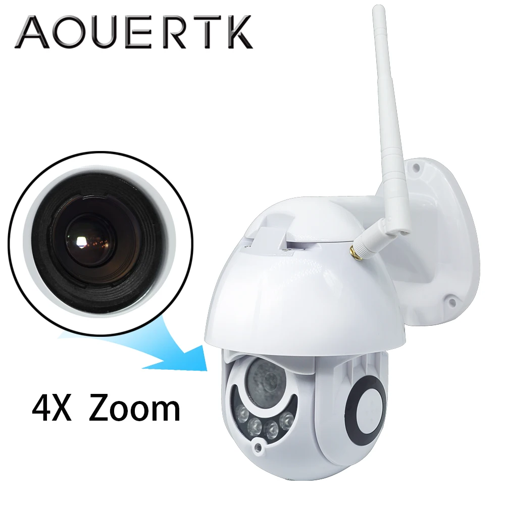 AOUERTK 4X зум PTZ 1080 P IP камера Wifi наружная скорость купольная видеокамера с Wi-Fi панорамирование наклон сети видеонаблюдения