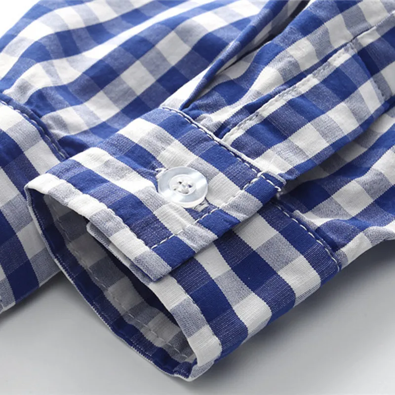 Акция Новое поступление Детские рубашки повседневные клетчатые хлопковые с