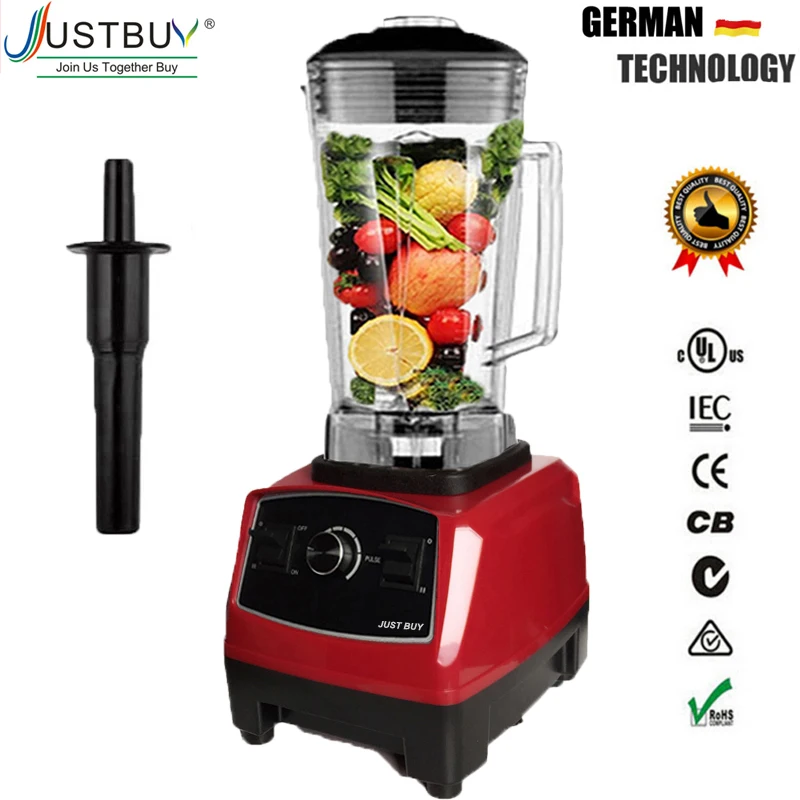 BPA free 2200 Вт Сверхмощный коммерческий блендер, профессиональный блендер, миксер, Кухонный комбайн, японское лезвие, соковыжималка, машина для приготовления льда и смузи