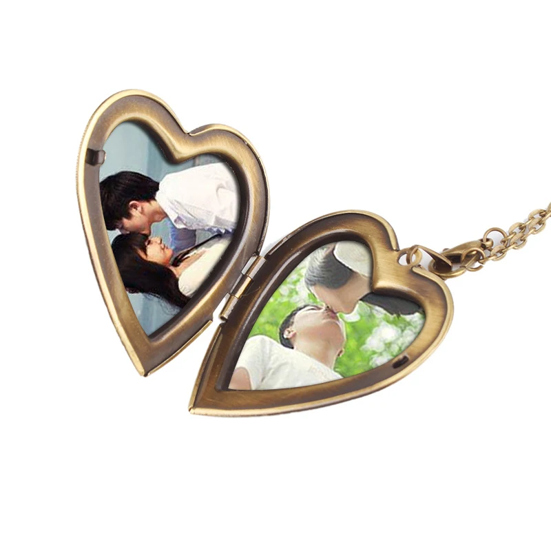 Ожерелье с кулоном в виде сердца подвеска металлическая медная Золотая