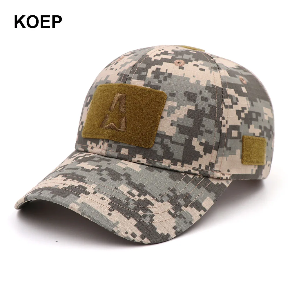 KOEP, уличная спортивная бейсболка, бейсбольная кепка s, камуфляжная, простая, тактическая, Армейская, камуфляжная, Охотничья Кепка для мужчин, для взрослых, тренировочная Кепка - Цвет: ACU