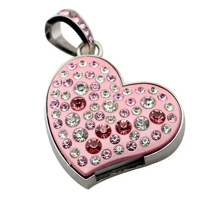 style 3 USB флеш-накопители с милым сердцем и кристаллами, флеш-накопитель 128 ГБ, флэш-диск 4 ГБ 8 ГБ 16 ГБ 32 ГБ 64 ГБ, USB 2,0, флеш-накопитель creativo Memory Stick - Цвет: style 3