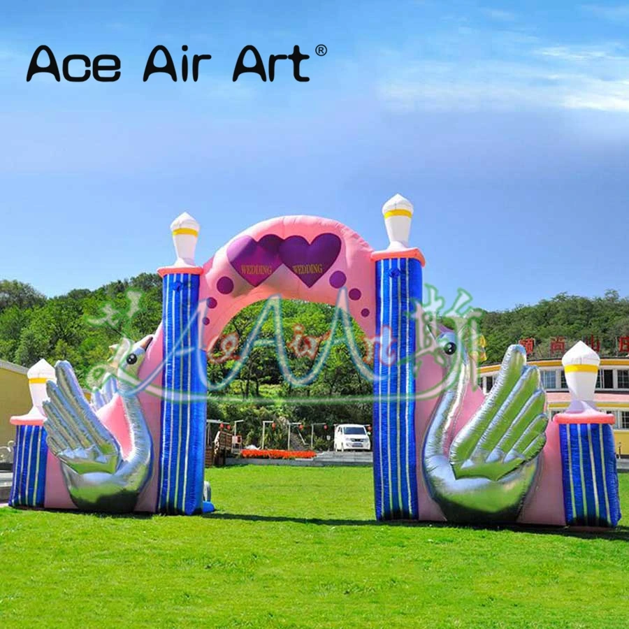 Горячая Распродажа ace air art гигантский надувной Свадебный Лебедь свод для