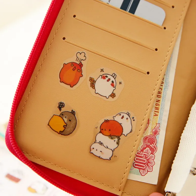 

6 pcs/set Cute cartoon transparent sticker photo album hand account diary DIY stickers mobile phone stickers student stationery