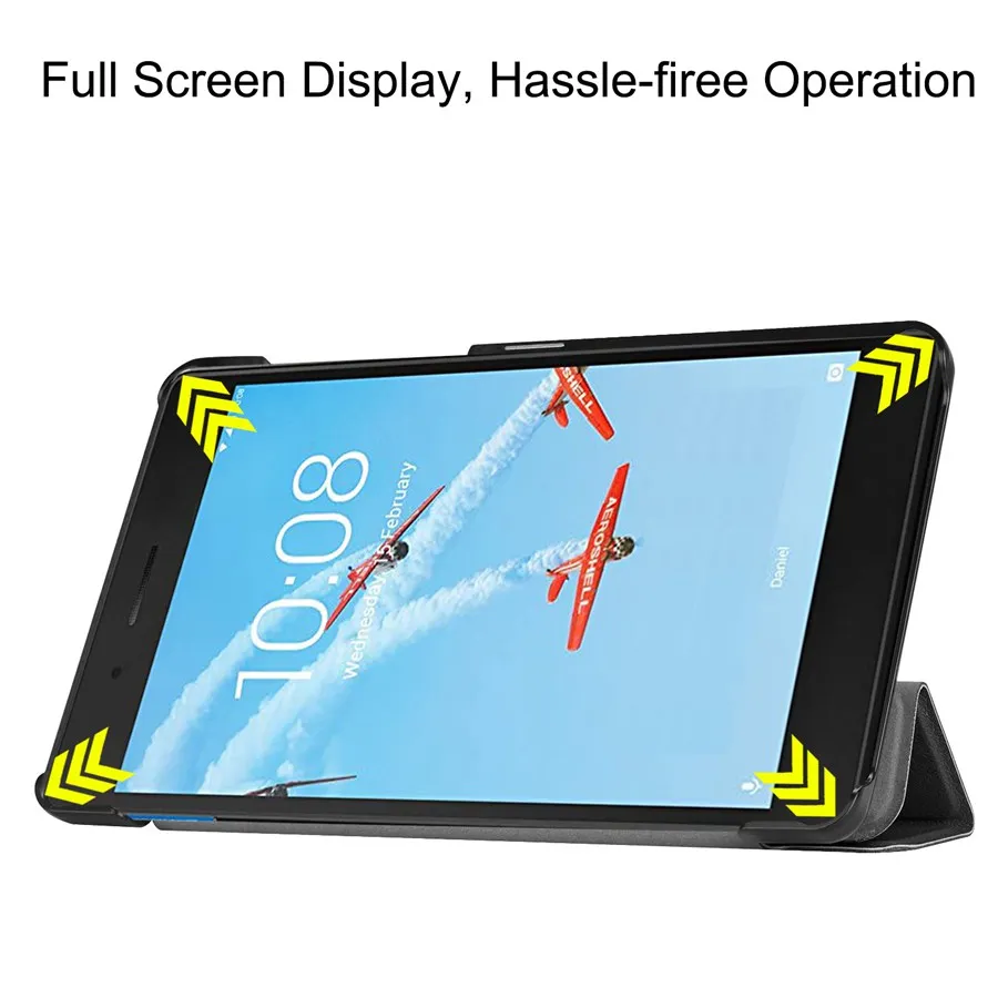 Тонкий защитный чехол для планшета Lenovo Tab E7 7. 0 7 дюймов трехскладной флип с