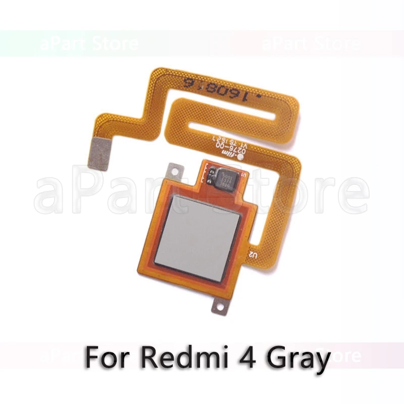 For Redmi 4 Gray Для Xiaomi Redmi Note 4 4x Global Pro оригинальная задняя кнопка домой датчик отпечатков пальцев гибкий кабель для телефона запчасти - Цвет: For Redmi 4 Gray