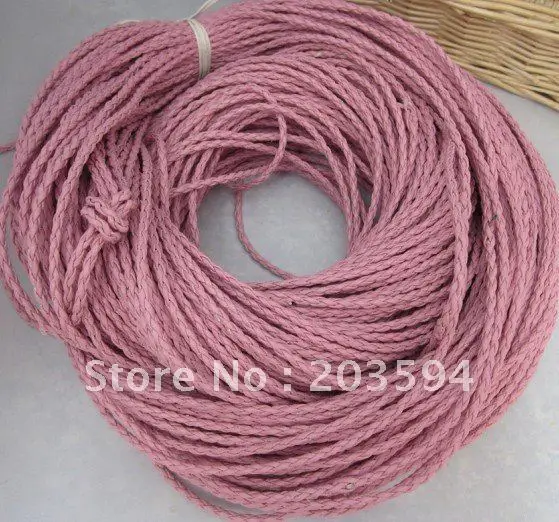 

s5303 Wholesale 100meters Pink Braided cord Beading Cord Finding 3MM