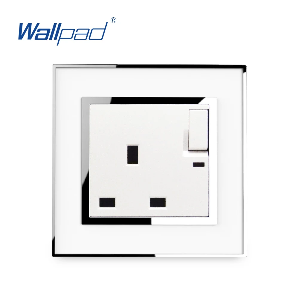White UK 13A розетка с Светодиодный индикатор-переключатель Wallpad Luxury 13A UK настенный, мощность акриловая панель Tomada AC110~ 250 V - Тип: White