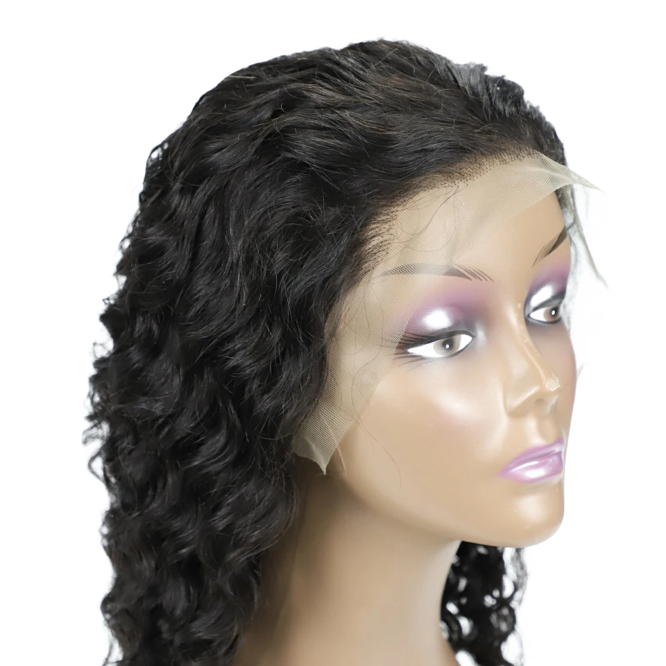 13X5 Lace Frontal Human Hair Wigs With Pre plucked Hairline For Black Women Queenlike Remy Brazilian Deep Wave Lace Frontal Wigs