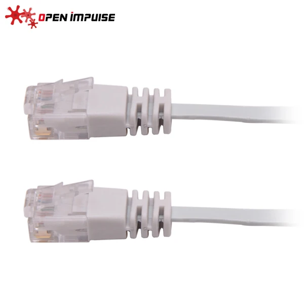 Открытый Impulse 2 м/6 6 футов Ультра тонкий Плоский CAT6 UTP Ethernet Патч Кабель серый