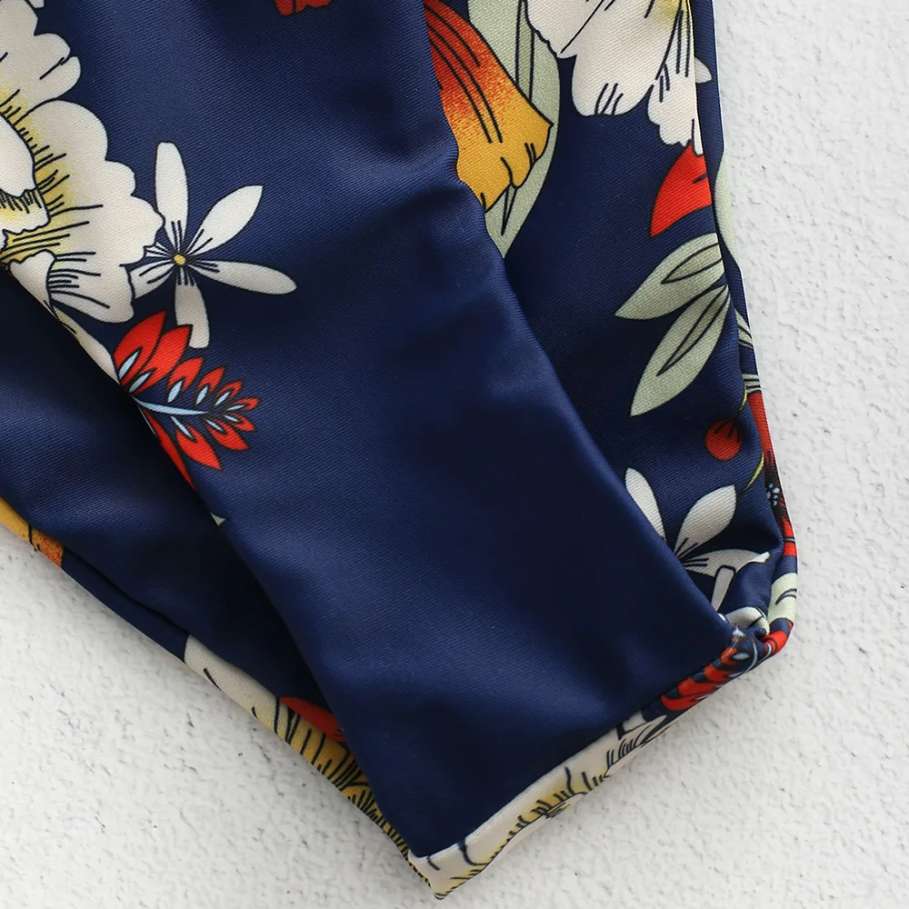 LASPERAL бандо с цветочным рисунком комплект бикини женский купальник со средней