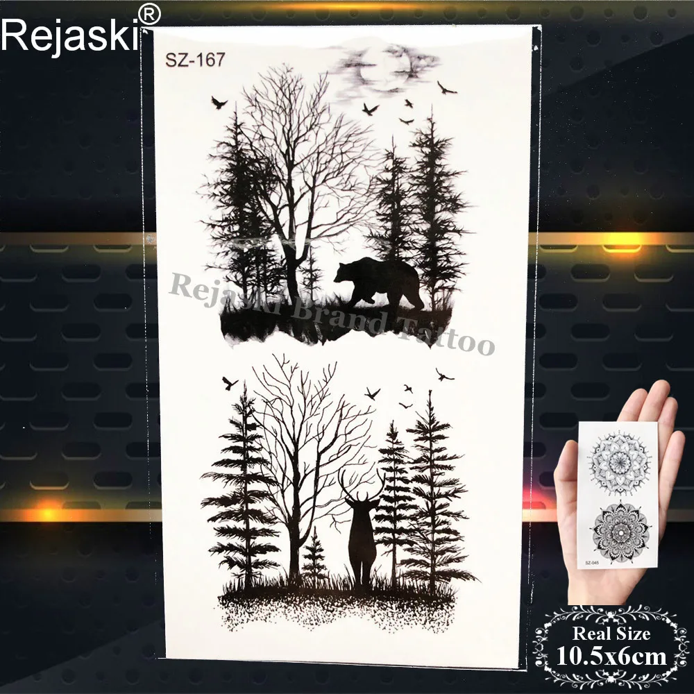 Водостойкая тату наклейка Rejaski для женщин тела руки временная татуировка мужчин