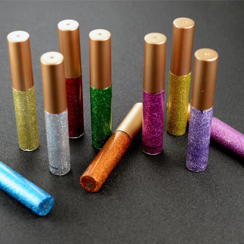 Абсолютно новые 10 цветов белые золотые блестящие тени для век легкой носки