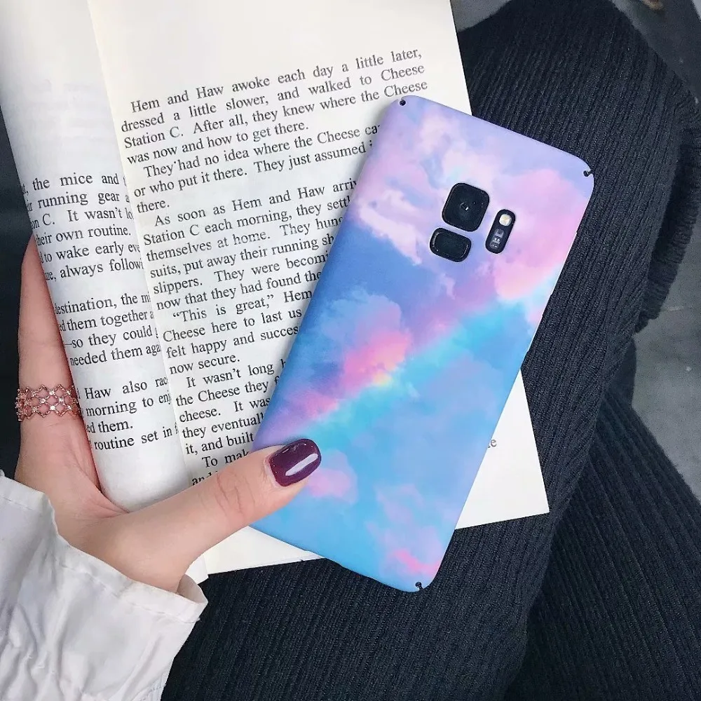 rainbow B Мраморный чехол для телефона samsung Galaxy S7 Edge S8 S9 S10 Plus e Note 8 9 Note9 S10e S9+ жесткий чехол с рисунком - Цвет: rainbow B