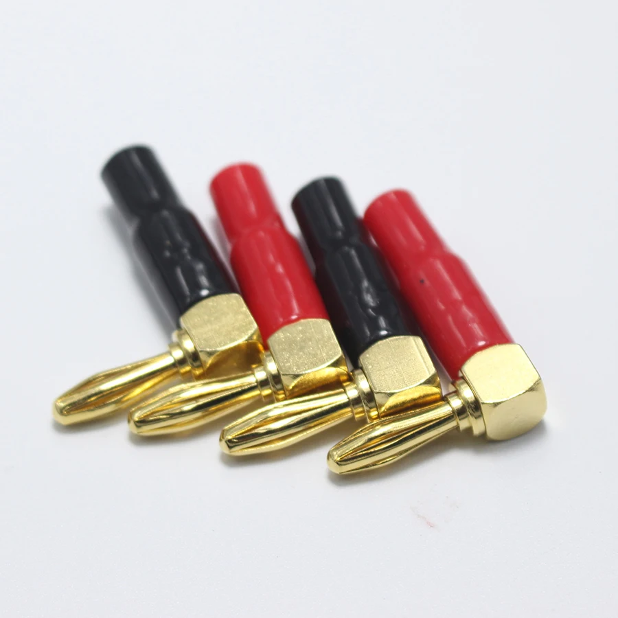 2pcs Universal 4mm L Banana Plug For Audio Video/Test Adapter Car-styling Red Black Motorcycle Automobile Accessories Hot Sale |