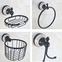 black oil rubbed brass paper towel basket towel ring soap holder soap basket clothes hook bathroom accessories nba715 8