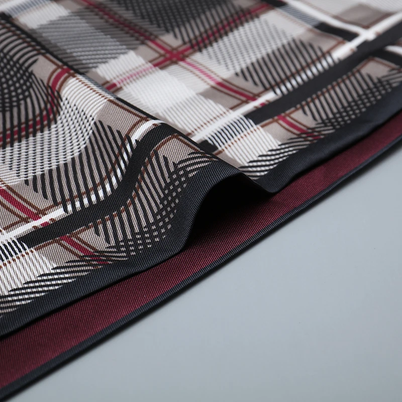 

[FEILEDIS]Plaid Men Silk Scarves Fashion Accessories Autumn Winter Male Pure Silk Long Scarves Cravat 170*30cm ASN01