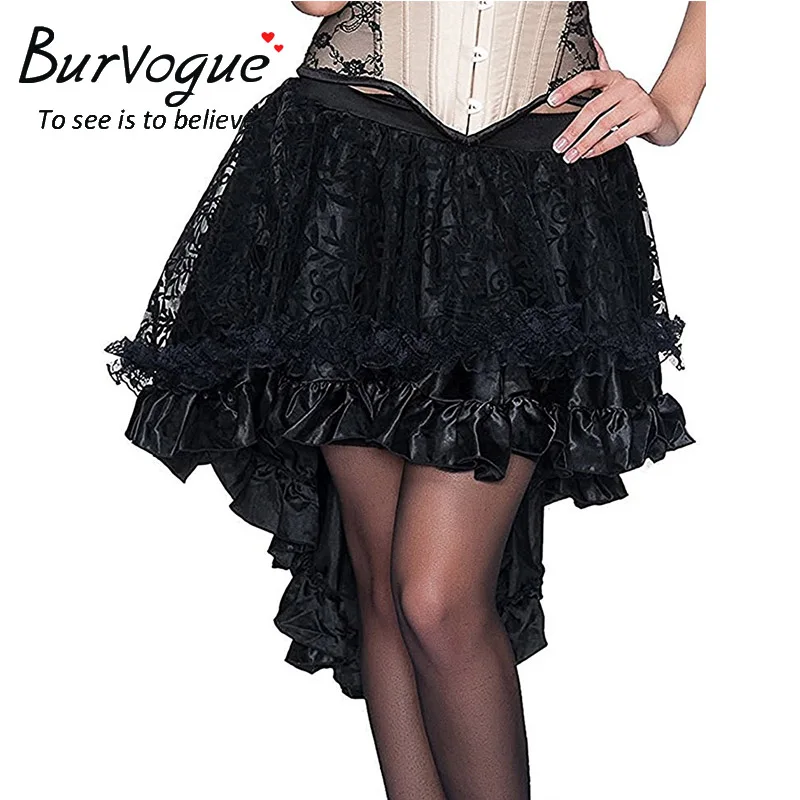 Женская длинная юбка корсет Burvogue готическая в стиле стимпанк облегающая с