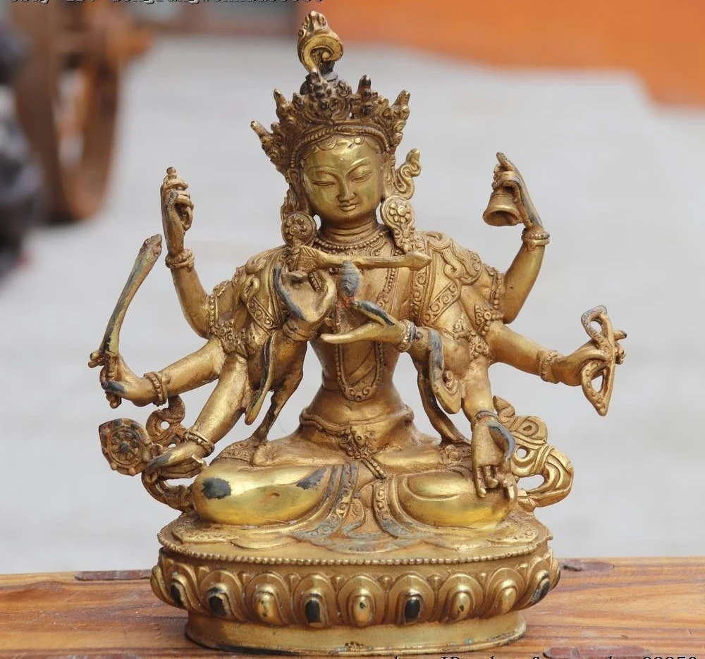 

Тибетская медная статуя Будды Namgyalma Ushnishavijaya Kwan-yin