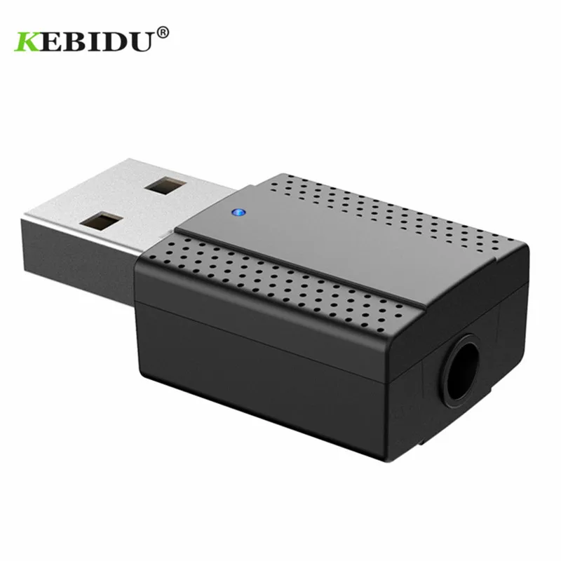 KEBIDU Портативный USB Bluetooth 5 0 передатчик приемник 3 мм Мини AUX аудио беспроводной