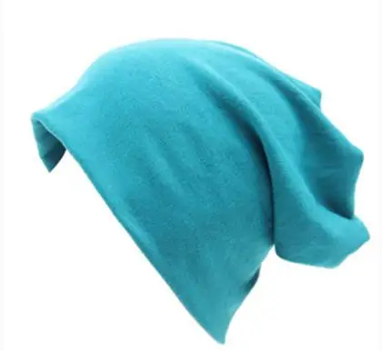 M028 Cyan Ha 20 цветов, шапки, весенние, зимние, женские, s, шапка, женская, хлопок, одноцветная, высокая стоимость, производительность, повседневные, многофункциональные, Skullies - Цвет: M028 Cyan Ha