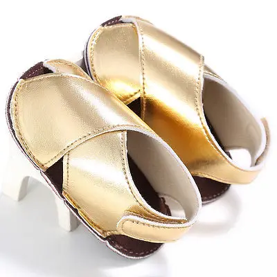 Милая летняя обувь для новорожденных девочек сандалии с мягкой подошвой кожаная