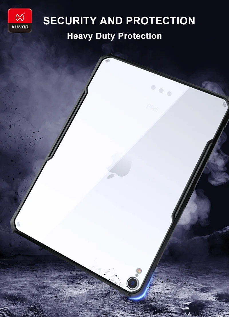 XUNDD Luxury Transparent Case For iPad 2017 2018 Air 2 Tablet With Airbags Silicone Shockproof 360 Protective Back Cover Cases | Компьютеры