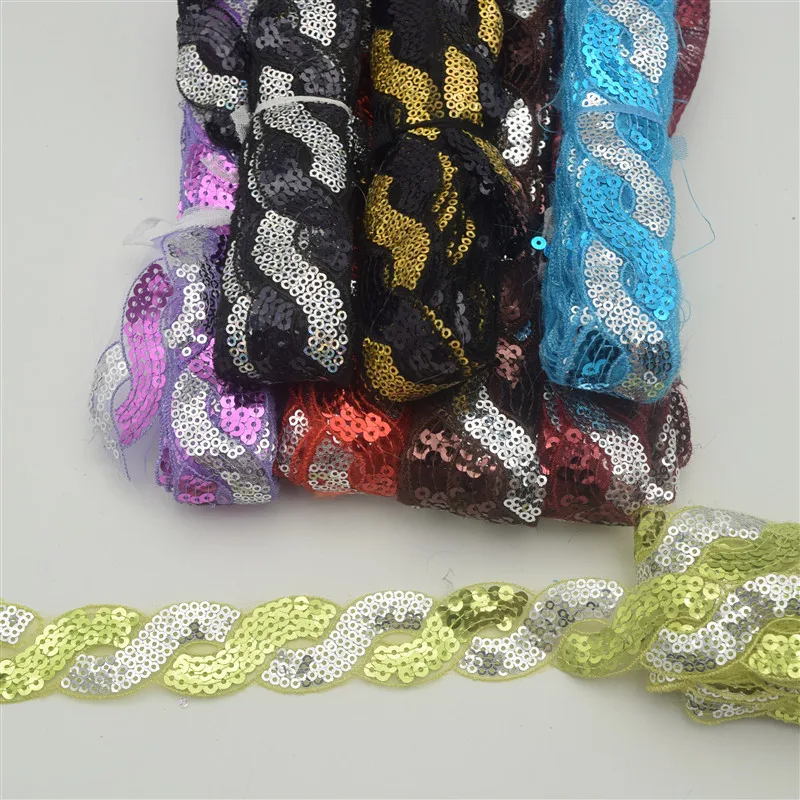 10 ярдов недорогая ткань с блестками украшенная венецианским орнаментом